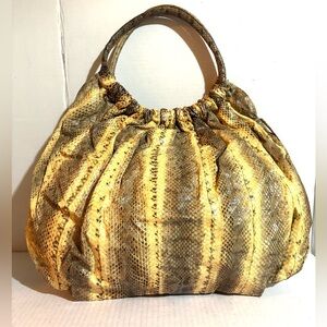 Beirn neutrals snakeskin  shoulder handbag